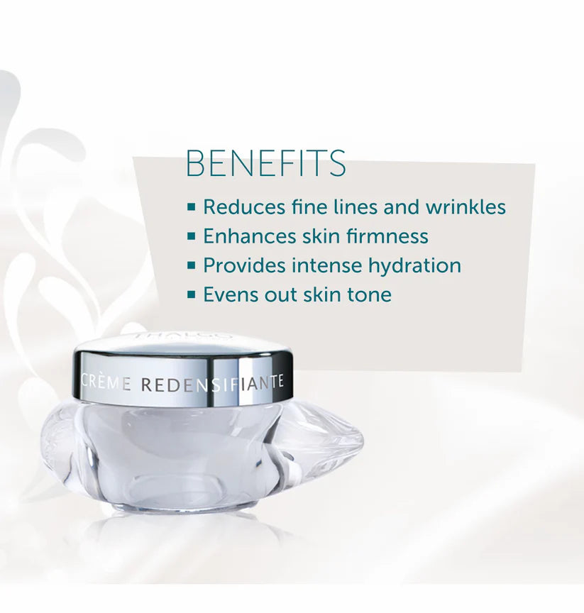 thalgo redensifying cream - luxurious anti-wrinkle face cream with ultra-purified liquorice extract for lifting and even skin tone - 50ml