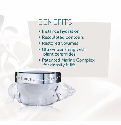 Thalgo Redensifying Rich Cream - Anti-Wrinkle Moisturizer for Women 50+ with Ultra-Purified Liquorice Extract for Dark Spot Correction - 50ml