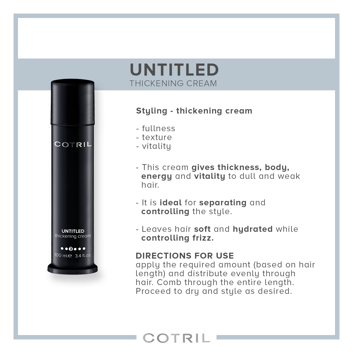 cotril  untitled  - thickening cream 100 ml