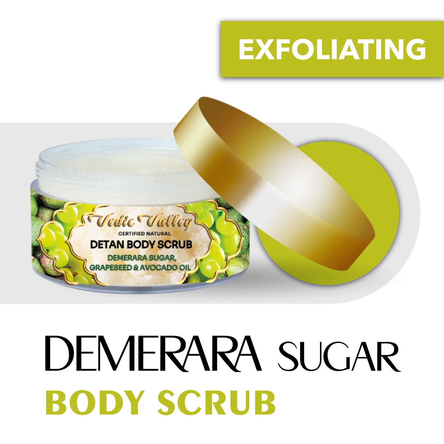 vedic valley demerara sugar body scrub