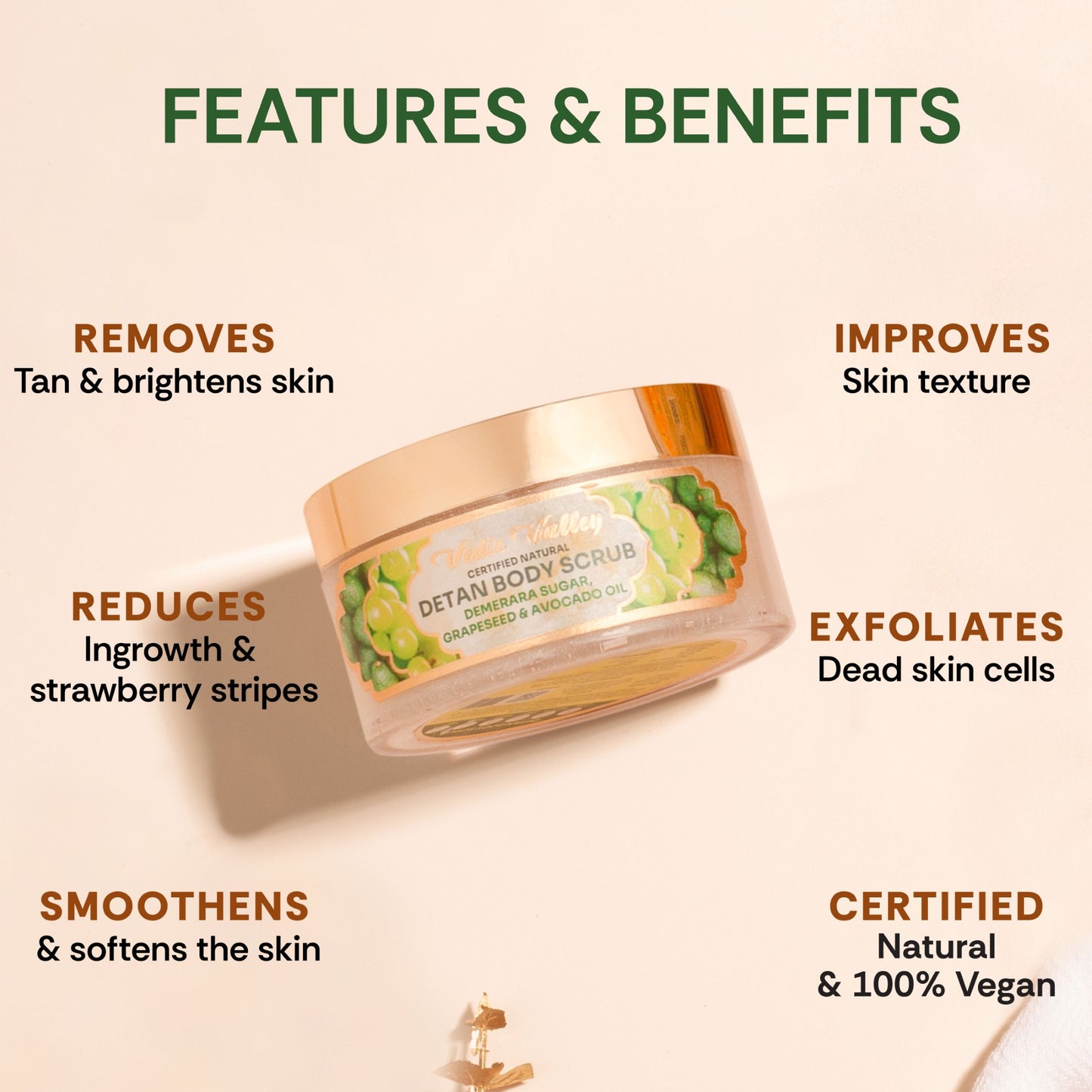 vedic valley demerara sugar body scrub
