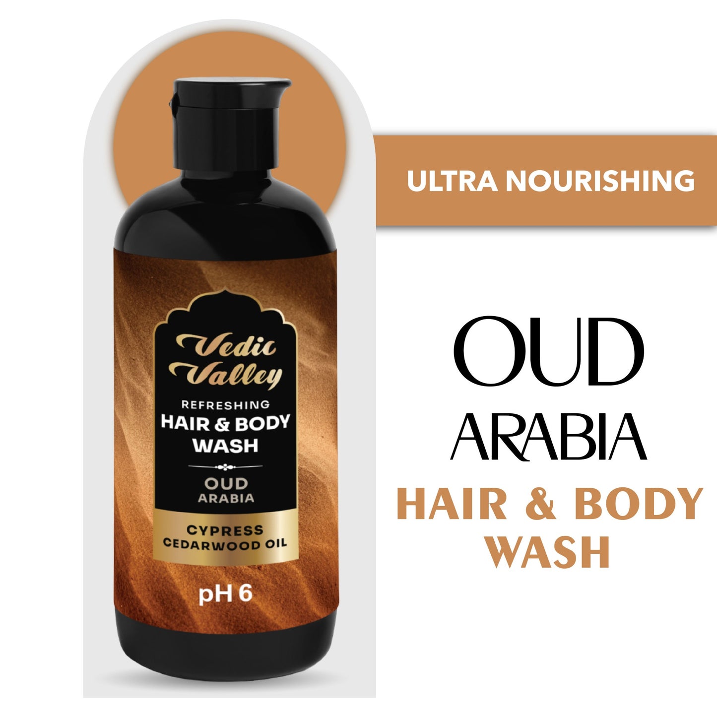 vedic valley oud arabia hair & body wash