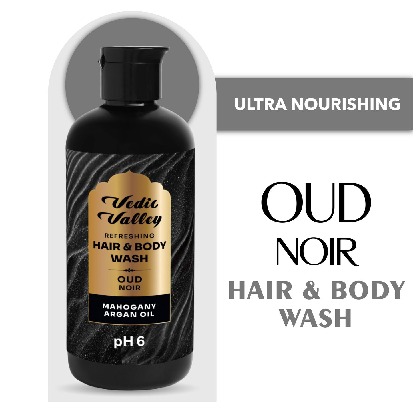 vedic valley oud noir hair & body wash