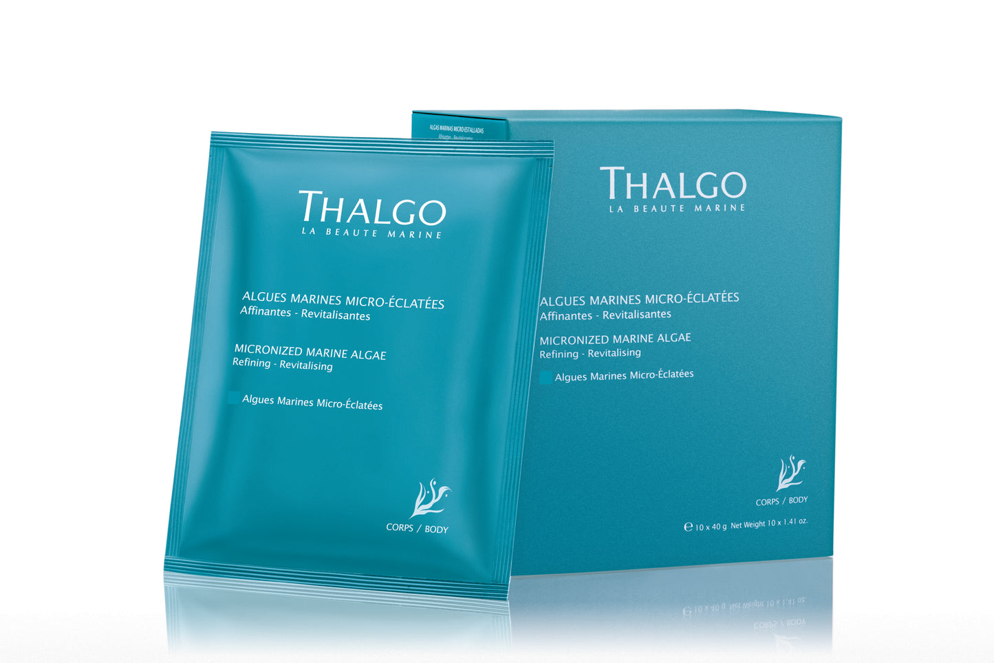 thalgo micronized marine algae powder - revitalizing & remineralizing face mask with laminaria & fucus - 10*40g