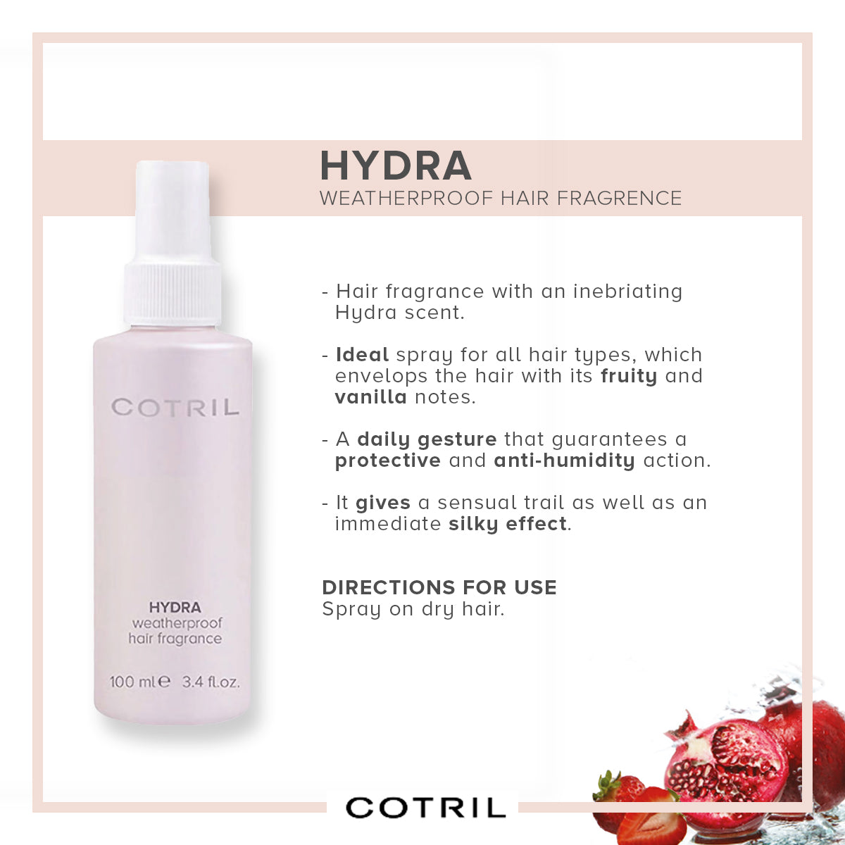 cotril hydra - weatherproof hair fragrance - 100 ml