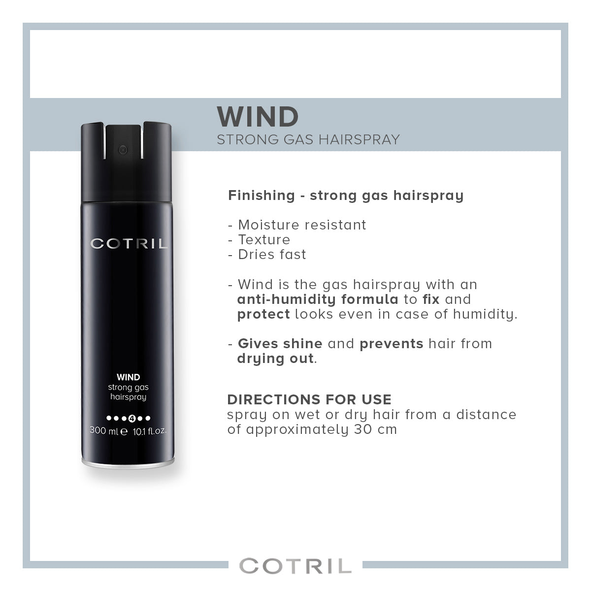 cotril wind strong gas hair spray (300 ml)